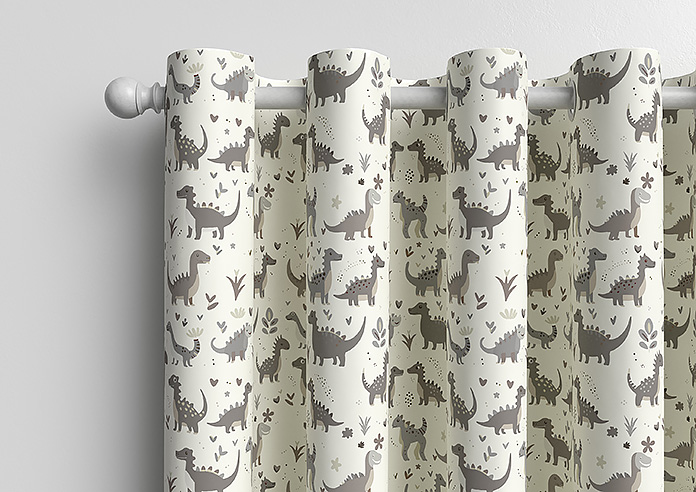 Dino Land, Fossil Grey - Made to Measure Curtains - Image 12